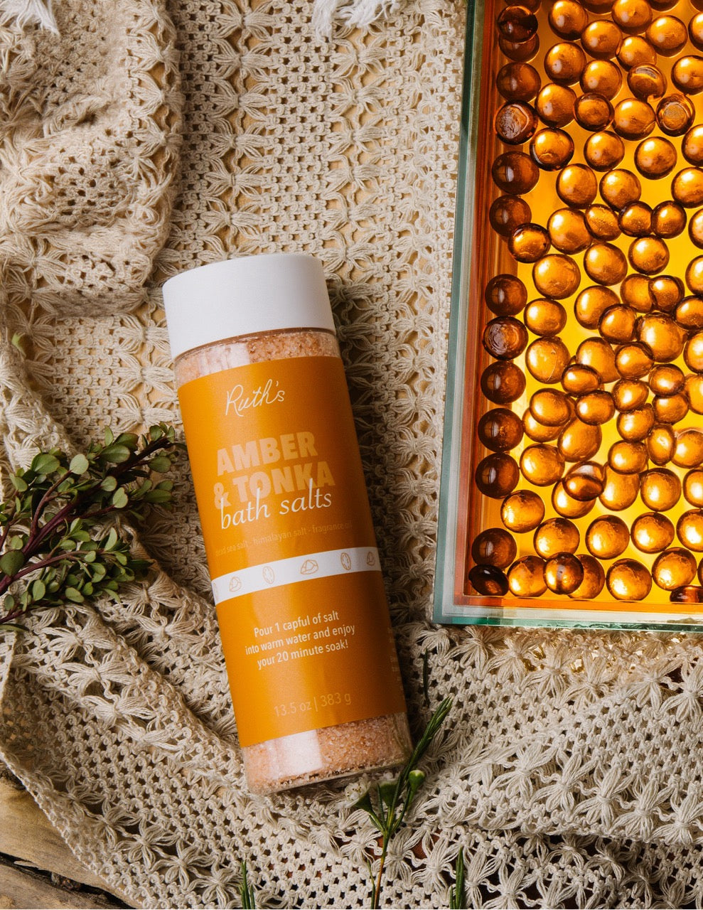 Amber & Tonka Bath Salt Lifestyle Photo
