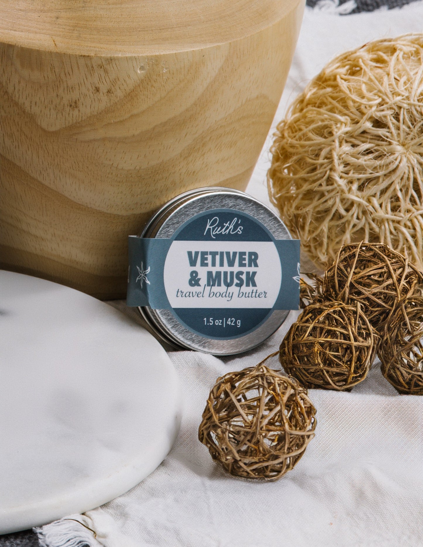 Vetiver & Musk Travel Body Butter Lifestyle Photo